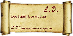 Lestyán Dorottya névjegykártya