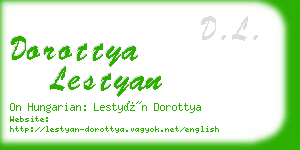 dorottya lestyan business card